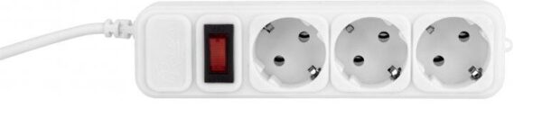 Подовжувач: 220V ProLogix, 3 розетки, 1.8м, 0.75мм, White - Зображення 2