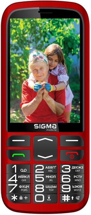 Телефон Sigma Comfort 50 Optima Type-C / 2SIM / Red / 3.5" / SD / BT / 0.3 MP / 2500mAh / Моноблок