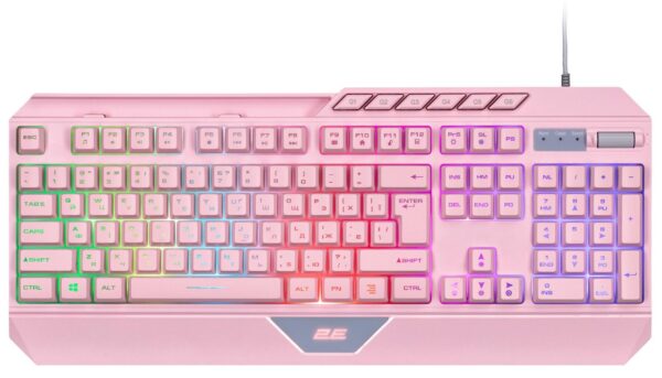 Клавіатура, 2E Gaming KG315 RGB ENG/UKR USB, Pink ( Gaming )