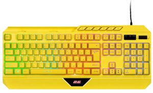 Клавіатура, 2E Gaming KG315 RGB ENG/UKR USB, Yellow ( Gaming )