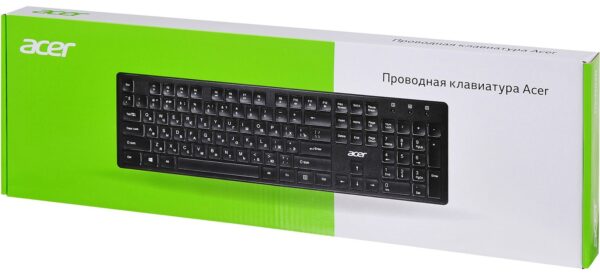 Клавіатура, Acer OKW020 104key ENG/UKR/ru USB, Black - Зображення 9