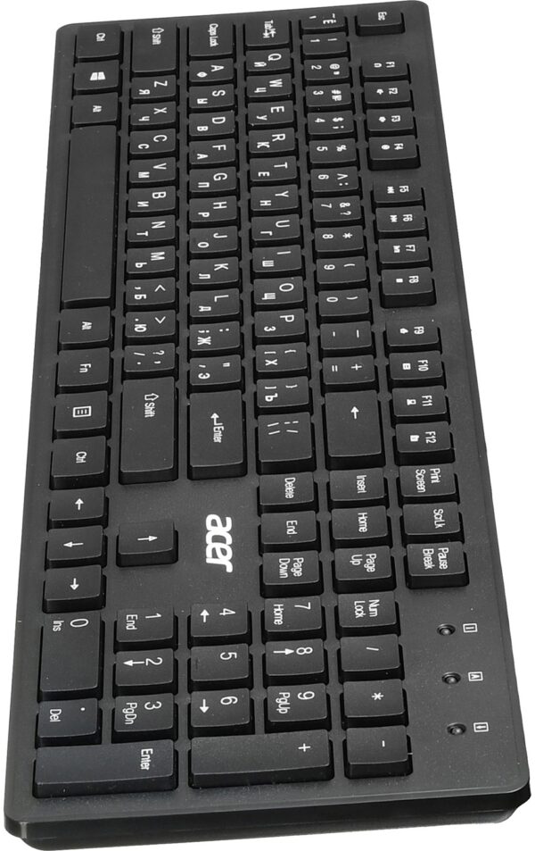Клавіатура, Acer OKW020 104key ENG/UKR/ru USB, Black - Зображення 6