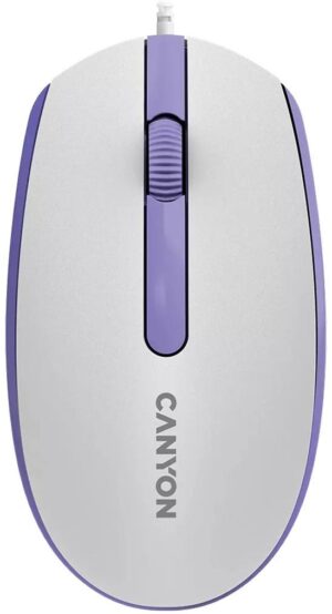 Миша, Canyon M-10 USB, White Lavender