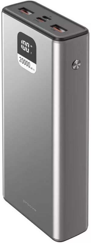 Батарея універсальна Proove Guardian 20000mAh, 2xUSB, 1xType-C,1xMicro, 22.5W, metal gray