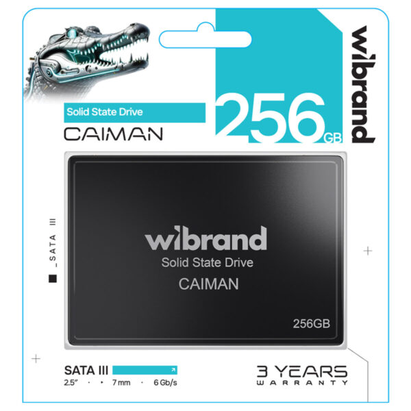 Накопичувач SSD: 256 Gb (2.5") Wibrand Caiman SATA III (R/W: 560/470 Mb/s)