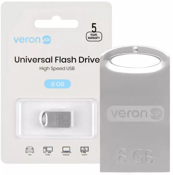Флеш-накопичувач USB:8Gb Veron 105 USB 2.0 Metal series - Зображення 2