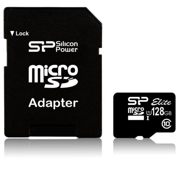 Флеш-карта Micro SDXC 128Gb SiliconPower Class 10 UHS-1 Elite + adapter