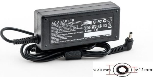 Блок живлення PowerPlant для ноутбука Acer 19V, 3.42A, 65W, 3.0*1.1мм