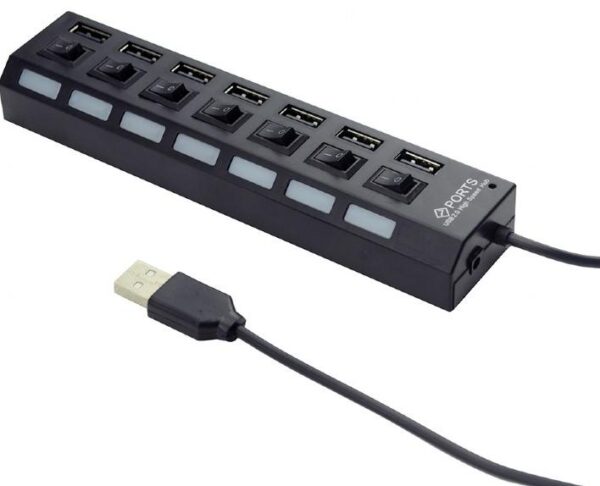 Хаб USB 2.0 7 Port Gembird UHB-U2P7-03 Black