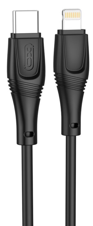 Кабель XO NBQ239A Zeus Series High Elastic Type-C to Lightning - 27W - 1m (Чорний)