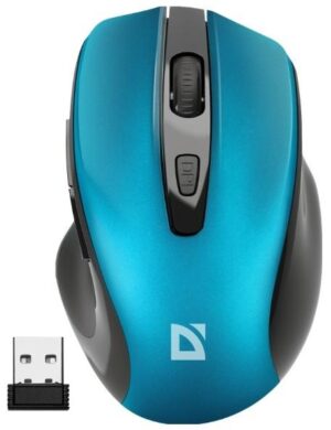 Миша DEFENDER (52054) Prime MB-053, 6D, 800-1600dpi, TURQUOISE, wireless, silent