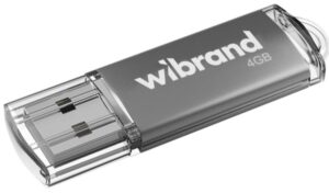 Флеш-накопичувач USB:4Gb Wibrand USB 2.0 Cougar Silver