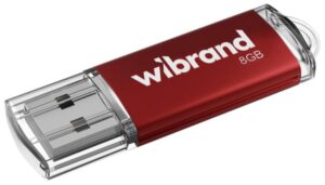 Флеш-накопичувач USB:8Gb Wibrand USB 2.0 Cougar Red