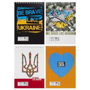 Блокнот А6 80 л., спіраль "Патріотичні" Б-Л6-80