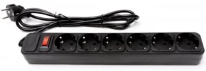 Подовжувач: 220V ProLogix, 6 розеток, 0.75мм, 3m Black