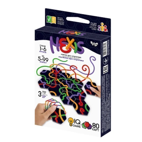Настільна гра, розважальна, в коробці 2,5х9х13 см, "Hexis", Danko Toys