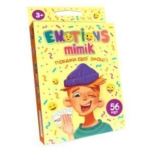 Настільна гра, україномовна, в коробці 2,5х9х13 см, "Emotions Mimik", Danko Toys