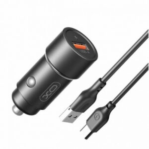 Автомобільний Зарядний Пристрій XO CC54 1USB/18W/QC3.0 + (USB - Type-C) (Чорний)